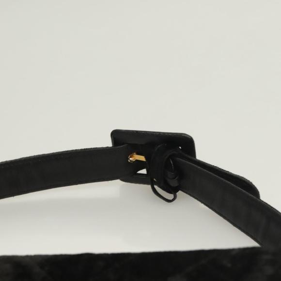 CHANEL Matelasse Waist Bag Velor Black Gold CC Auth bs27796 - Picture 8 of 16